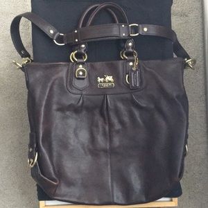 Coach Madison Handbag M0869-12935 Brown Leather